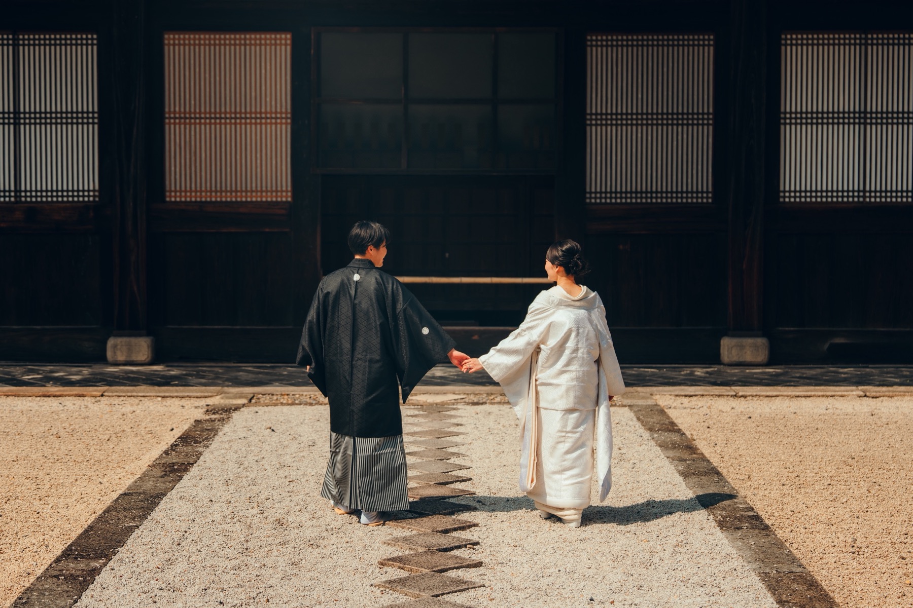 Wedding photography at a temple